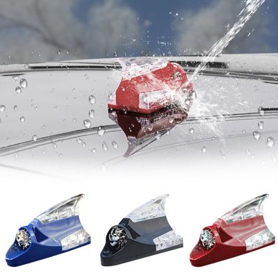 【CW】Car Antenna Wind Power Shark Fin Shaped Receiving Signal Antenna LED Warning Flashing Light Lamp Auto Styling car Accessories