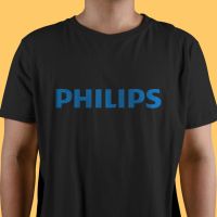 เสื้อยืดแขนสั้นลําลอง พิมพ์ลาย Philips depepo สําหรับผู้ชาย  ZL9I