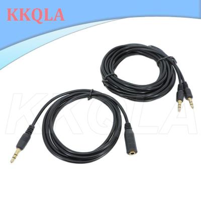 QKKQLA 10pcs 1.5/3/5m Male to Female 3.5mm Jack Male to Male Plug Stereo Aux Extension Cable Cord Audio for Phone Headphone Earphone q1