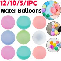 10-1PC Silicone Water Balloons Reusable Self Sealing Water Bomb Balloons  Fast Filling Summer Splash Ball Quick Fill Water Toys Balloons