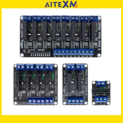 ♚✔ 5V 1 2 4 8 Channel Ssr G3Mb-202 P โมดูลรีเลย์ 240 V 2A Output พร้อมฟิวส์สําหรับ Arduino