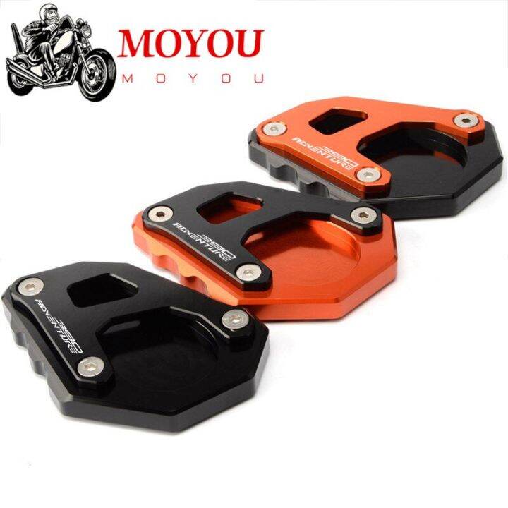 high-quality-for-390-adventure-2020-2021-motorcycle-aluminum-side-stand-enlarge-kickstand-enlarge-plate-pad-accessories