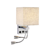 Creative Fabric Lampshade With Switch E27 Wall Light Nordic Retro With USB Charging Wall Lamp For Readingroom Ho Home Decor