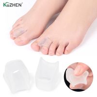 2pcs Gel Toe Separator Foot Care Tool Silicone Toe Bunion Straightener Hallux Valgus Correction Finger Toe Orthopedic Correction