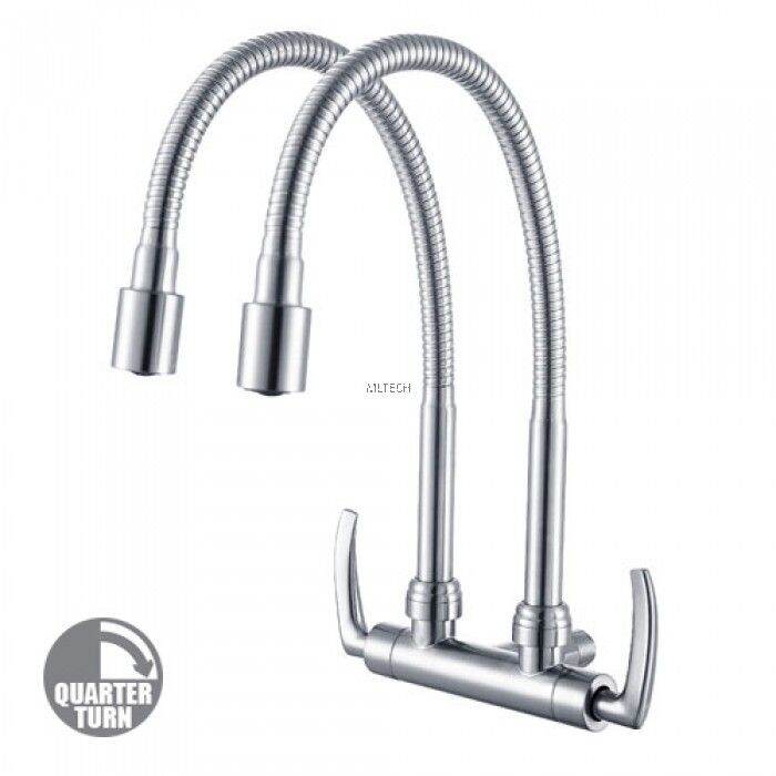 Double Flexible Hose Kitchen Wall Sink Tap AMFC 1959H Lazada
