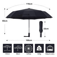 【cw】12K Windproof Double Layer Resistant Umbrella Fully Automatic Rain Men Women Strong Luxury Business Male Large Umbrellas Parasol 【hot】