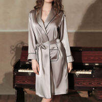 CINOON Satin Robe Female Intimate Lingerie Sleepwear Silky Bridal Wedding Gift Kimono Bathrobe Gown Nightgown Sexy Nightwear