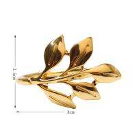 12Pcs โต๊ะรับประทานอาหารผู้ถือผ้าเช็ดปาก Party Supplies Golden Leaf แหวนผ้าเช็ดปากงานแต่งงานตกแต่งแฟชั่น Maple Fast Food