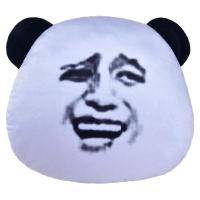 Facial Expression Package Jacky Cheung Gold Curator Funny Panda Head Plush Toy Warm Hands up Facial Expression Funny Pillow Cushion Headgear