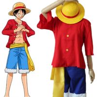 Japanse Anime Monkey D. Luffy Kostuum Comic Con Rollenspel Luffy Cosplay Kleding Met Hoed Halloween Xmas Cosplay