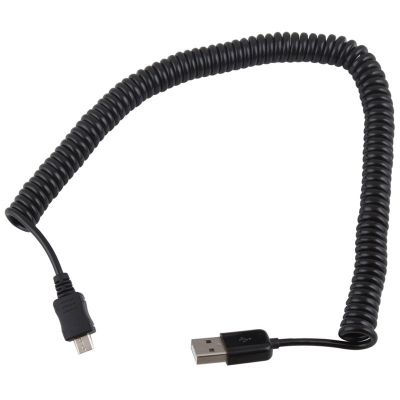 10ft 3M Spring Coiled USB 2.0 Male to Micro USB 5 Pin Data Sync Charger Cable #23669 Cables  Converters