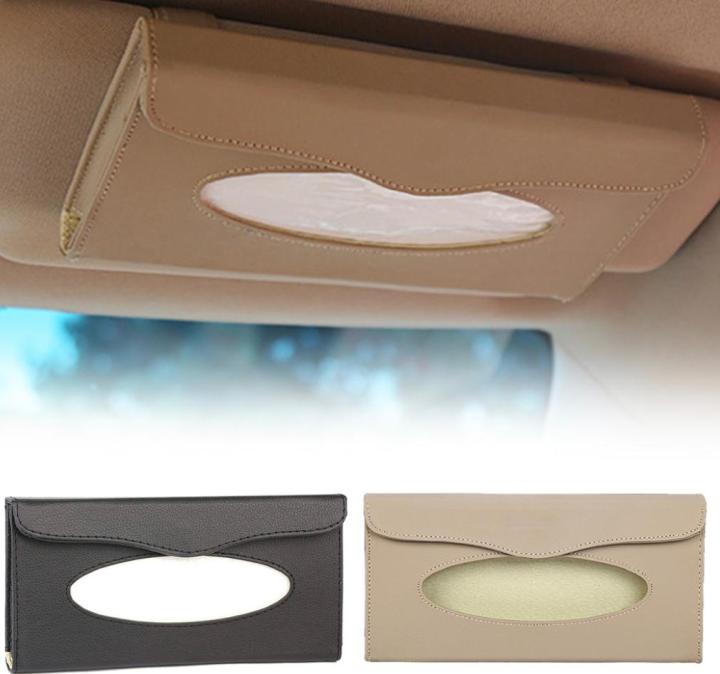 ที่ใส่ทิชชู่-ที่ใส่ทิชชูในรถ-pu-leather-case-napkin-holder-ที่ใส่แมสในรถ-ที่ใส่ทิชชูรถ-ที่ใส่ทิชชู-ที่ใส่ทิชชูในรถที่ใส่ทิชชูกระดาษทิชชูสีครีม