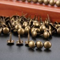 ☽ 100/500pcs 8x15mm Zinc Alloy Upholstery Nail Furniture Tacks Studs Pushpin Jewelry Wood Box Crafts Door Sofa Doornail Fasteners