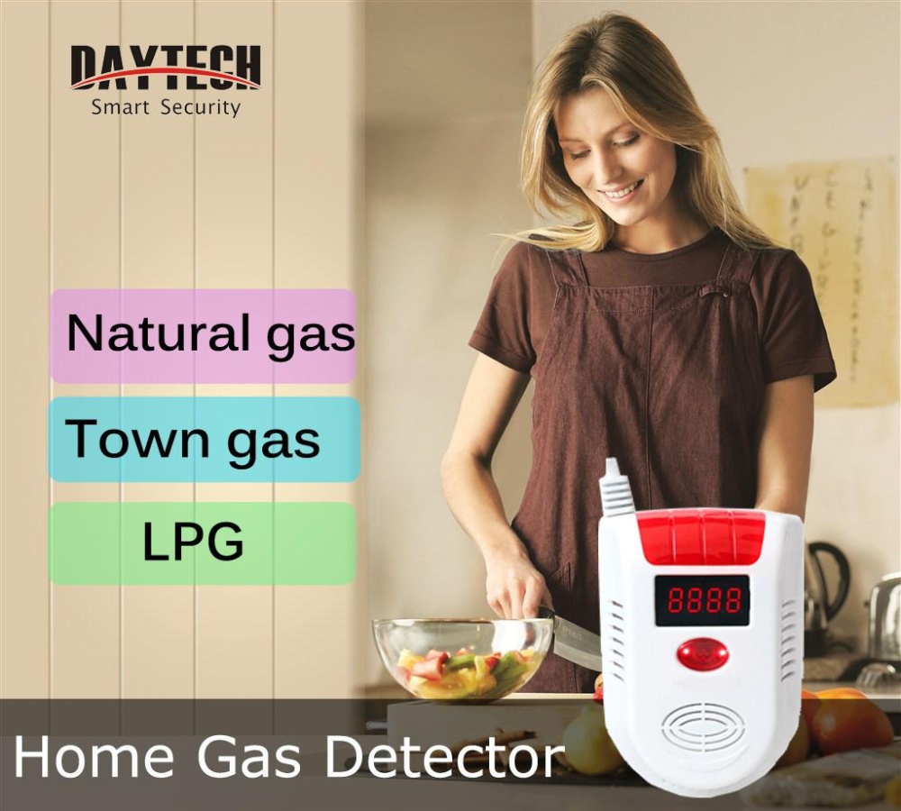 Plug-In Gas Leak Detector Sound Alarm Double-Sided Anti-Corrosive ABS Material 