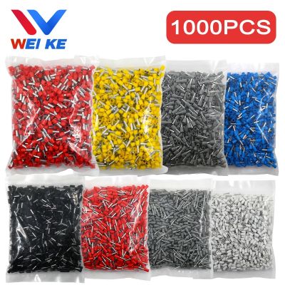 【CC】❈卍  1000PCS/Pack E0508 E7508 E1008 E1508 E2508 Tubular Insulated Ferrules Crimp Terminal Cold Pressed Electrical Wire Connectors