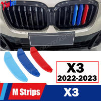 3Pcs ABS Car Racing Grille Strip Trim คลิปสำหรับ BMW X3 2022 E83 F25 G01 M Power Performance อุปกรณ์เสริม2003-2019 2020 2021