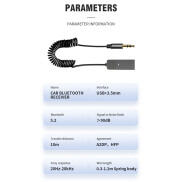Bộ thu tương thích Bluetooth 3.5mm cho thiết bị nhận tín hiệu âm thanh xe