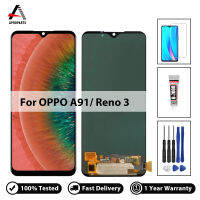 Origina สำหรับ Oppo A91 PCPM00 CPH2001 CPH2021จอแสดงผล LCD Touch Screen สำหรับ Oppo Reno 3 Digitizer Assembly Replacement Parts 100% ทดสอบไม่มี Dead Pixel