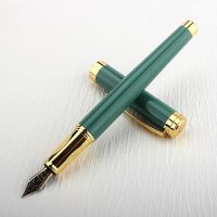 ♝ High Quality Classic Retro Fountain Pen Balanced Weight Silver Arrow Clip Extra Fine Nib Office School Daily Writing Ink Pen