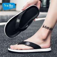 original Toms flip-flops mens summer casual soft bottom large size beach shoes mens anti-slip deodorant light sandals