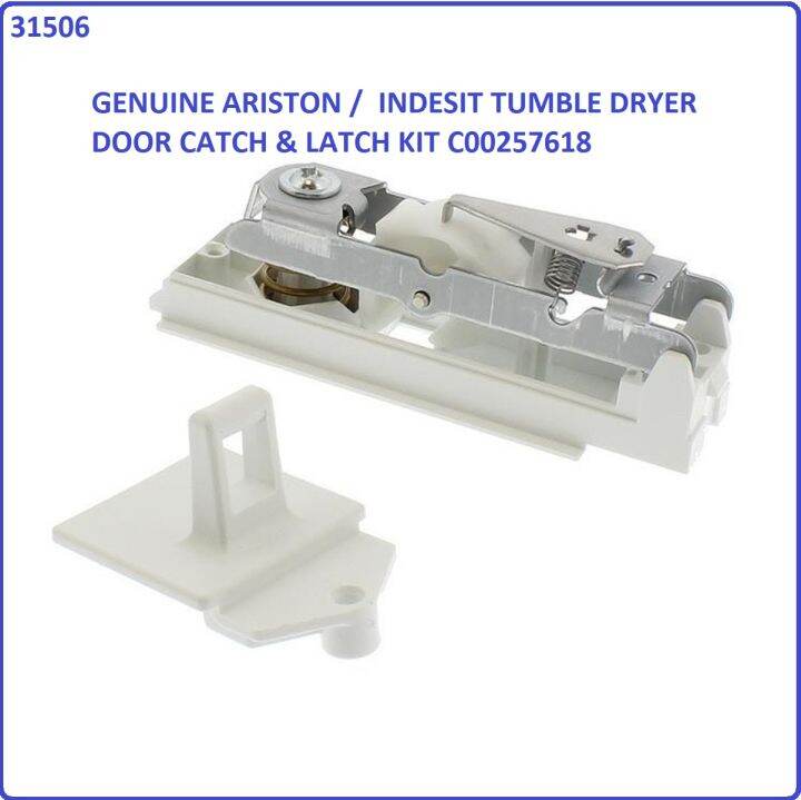 ARISTON AS70C / INDESIT TUMBLE DRYER DOOR CATCH & LATCH KIT C00257618