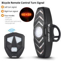 Bike Accessories Rear Light Turn Signals Remote Control Flashing Tail USB Rechargeable Mountain Bicycle Tail Light With Horn