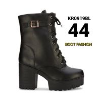 รองเท้าบู๊ทไซส์ใหญ่ 44 บู๊ทมัฟฟิน สีดำ แบบผูกเชือก Boot ไซส์ใหญ่ CHOWY KR0919BL