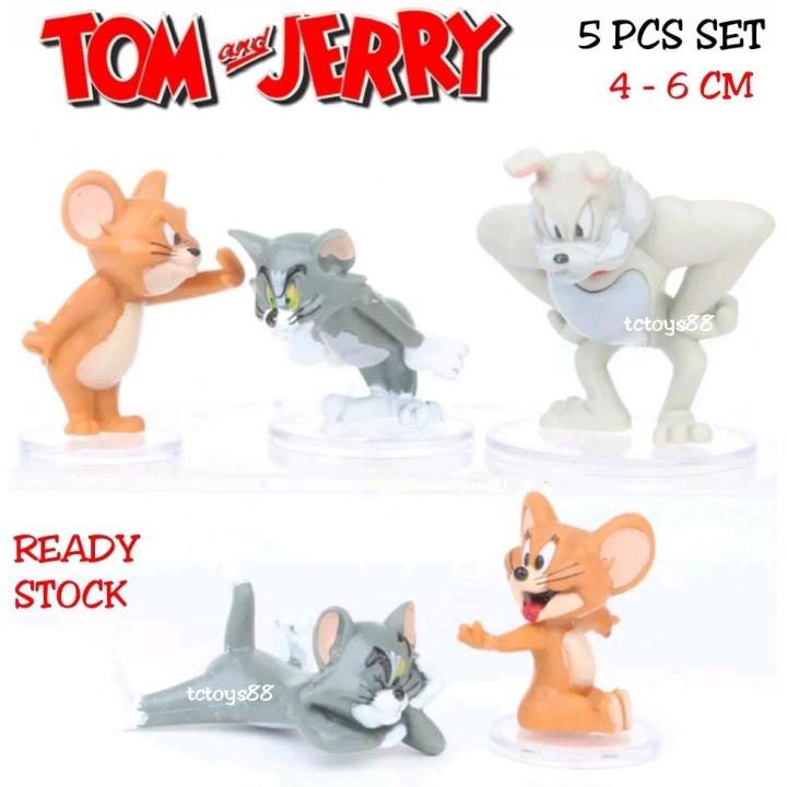 Famous Cartoon Tom And Jerry Figure Animal Toy Tom & Jerry Cake Topper Cat  Dog Mouse Figures Toys For Boys | Lazada