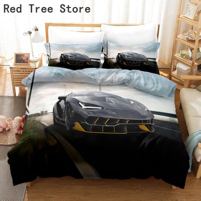 Racing Car Printed Duvet Cover With Pillowcase Bedding Set Single Double Twin Full Queen King Size Bed Set For Bedroom Decor