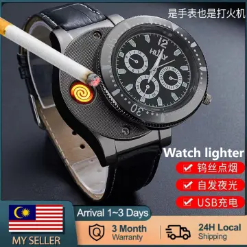 Cigarette Lighter Electronic Wristwatch Rechargeable USB Windproof Watch  Lighter 2 In 1 Wrist Watches Cigarette Lighter KKA6549 From Mr_auto, $5.96  | DHgate.Com