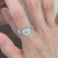 VENTFILLE 925 Sterling Silve Love Heart Shell แหวนผู้หญิงสาวสีชมพู Zircon หวานโรแมนติกเครื่องประดับวันเกิดของขวัญ Dropshipping