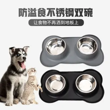 Dog Bowls with Mat, Cat Food Water Bowl Set in No Spill Silicone Mat, Dual Pet  Feeder Bowl for Puppy, Cats, Small Medium Dogs - China Dog Bowls and Cat  Food Water