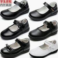 Childrens leather shoes princess shoes real cowhide two-layer leather black girls girls students performance etiquette spring and autumn single shoes