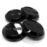 4pcs 64mm Rays Racing G25 Wheel Center Hub Cap Black Rims Dustproof Hubcaps Cover