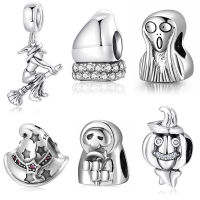 Ride broom Magical Witch 925 Sterling Silver fine DIY Pendant beads Jewelry making Fit original women charms celet