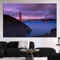 San Francisco Decor,สะพานโกลเดนเกต,City Canvas Print, San Francisco Print, United States Decor, Modern Wall Hanging,สะพานเครื่องตกแต่งฝาผนัง1ชิ้นไม้ด้านในหรือไร้กรอบ (หรือดำอะลูมินัมอัลลอยกรอบ)