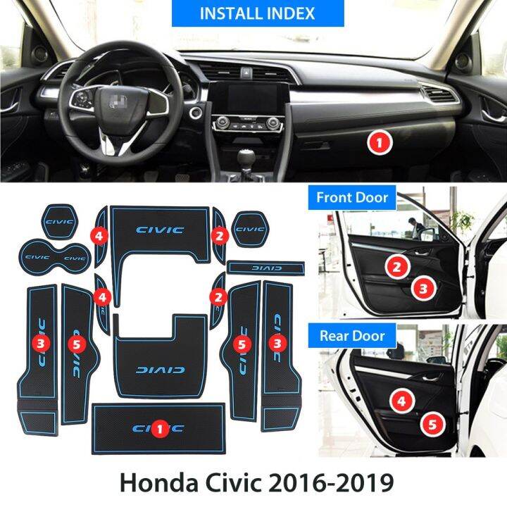 honda-civic-fc-10th-gen-anti-slip-gate-slot-mat-honda-2016-2017-2018-2019ยางภายในประตู-groove-pad