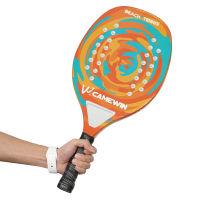 High Quality CAMEWIN 4006 Carbon Beach Tennis Racket Professional Soft EVA Face Beachtennis Padel Racquet With Bag Adult Unisex