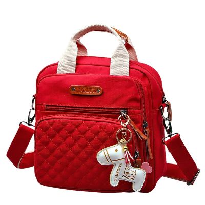 High Level Canvas Colorful Mommy Diaper Bag Baby Nappy Bags Maternity Mommy Women BackpackHandbagMessenger Three-In-One Bag