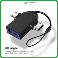 CLMXCA U Disk On The Go Data ไมโคร USB ตัวผู้ USB C ตัวผู้ตัวแปลง USB 3.0ตัวเมีย2 In 1อะแดปเตอร์ OTG