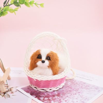 Mini hanging basket basket simulation will call animal model doll doll children play toys furnishing articles