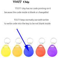 50Pcs T5577 Blank Key Tag RFID Chip Ring Cards Tags Keytag 125 Khz Copy Rewritable Writable Duplicate