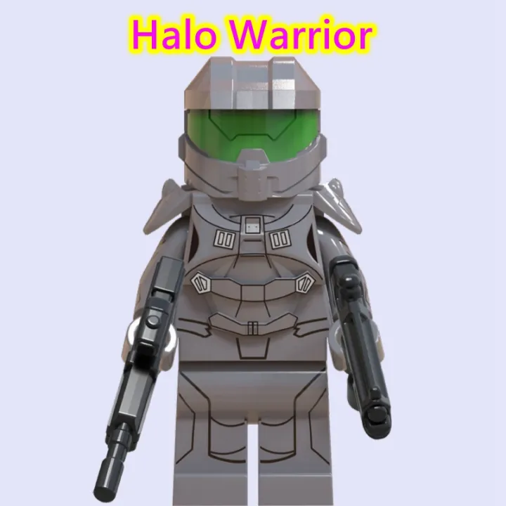 ใช้งานร่วมกับ Legoing Minifigures เกมชุดโรงรถ Halo Wars นักรบ AIM ตัวแทนที่สวยงามบล็อกตัวต่อของเล่นเด็กสำหรับของขวัญวันเกิดเด็ก