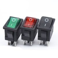 20PCS/Lot KCD1 Power Rocker Boat Switch 4Pin 4P 6A/250V Red/Green/Black 21*15mm Power Points  Switches Savers