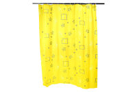 Shower curtain ผ้าม่านห้องน้ำ PEVA ม่านห้องน้ำโรงแรม รีสอร์ท ลายดาว สีเหลือง 220x180cm S191101-2D