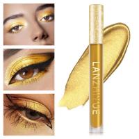 Gold Lipstick Gold Liquid Eyeshadow Waterproof Metal Glitter 2 in 1 Glitter Eyeshadow Makeup and Long Lasting Liquid Lipstick for Women &amp; Girls Gifts for Birthday Holiday compatible