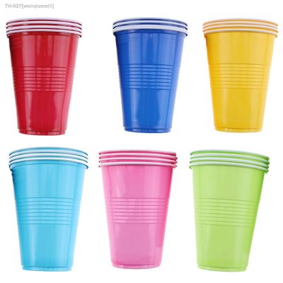 ◘♧✚ Disposable Cup Pink Green Blue Red Color High Quality Plastic Cup Wed Banquet Birthday Party Event Tableware Supplies Decor