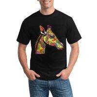 Vintage T Shirt Giraffe Hippie T-Shirt Character Comic Premium 100 Cotton Graphic Kawaii Clothing Gift Idea