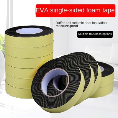 【LZ】 Strong Adhesion Black EVA Foam Sponge Rubber Strip Tape Waterproof Single Sided Adhesive Anti-collision Window Door Seal Strip