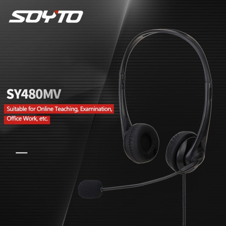 new-sy490-wired-computer-usb-headphones-teaching-office-home-network-class-student-education-computer-headset-with-microphone